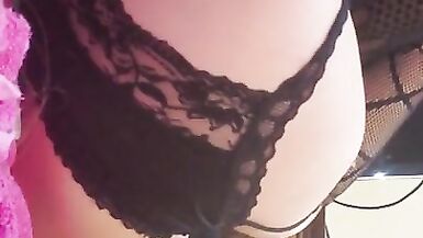 Cute Slender Transgender Stretches and Shows Gap up Close for Dad - 10 image