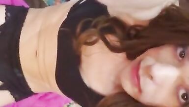 Cute Slender Transgender Stretches and Shows Gap up Close for Dad - 13 image