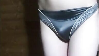 Joys Bikini Panties try on Haul - Slim, Golden-Haired and Lengthy Haired Sissy CD Teases and Cums - 1 image