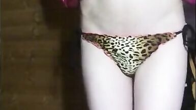 Joys Bikini Panties try on Haul - Slim, Golden-Haired and Lengthy Haired Sissy CD Teases and Cums - 10 image
