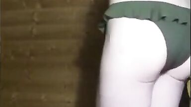 Joys Bikini Panties try on Haul - Slim, Golden-Haired and Lengthy Haired Sissy CD Teases and Cums - 6 image