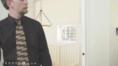 GenderX - Hawt Trans Welcomes BF Home With Her Large Cock - 4 image