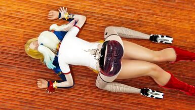 Futanari - Harley Quinn x Supergirl - CG Porn - 1 image