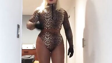 Sloan being Ladylike (female Mask, Petticoat, Hose, Mask, Crossdress, Trans, Wig, Heels, Transform) - 8 image