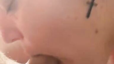 hot trans gives bi chaps 1st time BJ POV - 5 image