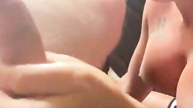 hot trans gives bi chaps 1st time BJ POV - 6 image