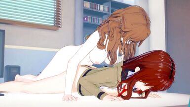 [Steins;Gate] Shemale Hentai Moeka Kiryu x Makise Kurisu(cg Manga) - 9 image