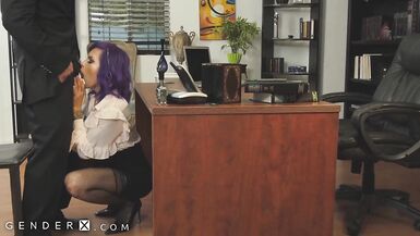 GenderX - Boss TS Foxxy Expects Aggressiveness From Her Employees - 4 image