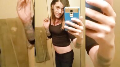 Sexy Tgirl enjoys showing off - 1 image