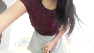 This Babe is a Prostitute Upskirt Pre Cum Masturbarting it - 1 image