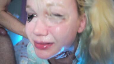 Quirky trap facefucked & facialized - 12 image