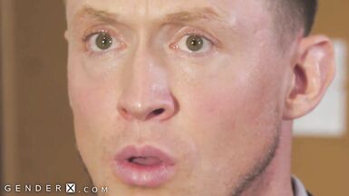 GenderX - Hunk Stuffed By Trans Boss To Save His Job - 4 image