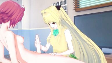 [to Love-Ru] Futanari Mea Kurosaki x Konjiki no Yami(cg Anime) - 1 image