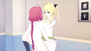 [to Love-Ru] Futanari Mea Kurosaki x Konjiki no Yami(cg Anime) - 9 image
