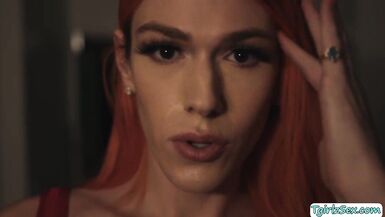 Hot ts Aspen Brooks hungrily engulf jock - 4 image