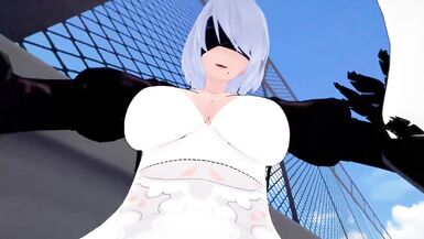 Nier: Screwed by 2b Futanari Taker POV - 10 image