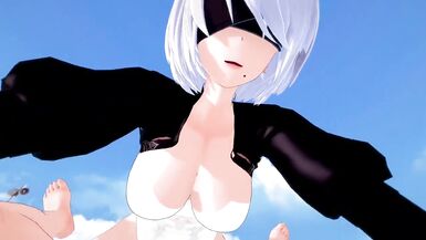 Nier: Screwed by 2b Futanari Taker POV - 4 image