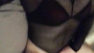 Sexy juvenile golden-haired legal age teenager crossdresser sissy bodysuit - 10 image