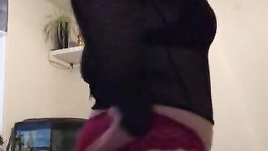 Sexy juvenile golden-haired legal age teenager crossdresser sissy bodysuit - 3 image