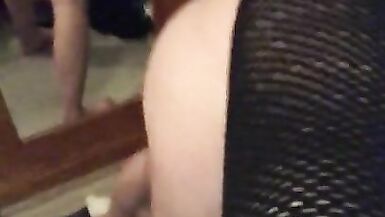 Sexy juvenile golden-haired legal age teenager crossdresser sissy bodysuit - 7 image