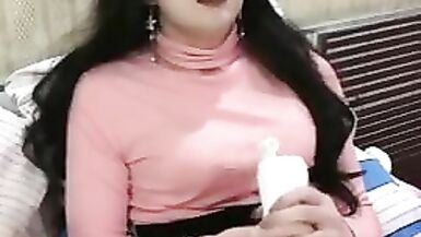 女神喵儿，超可爱国产伪娘玩菊花飞机杯撸射~ - 14 image