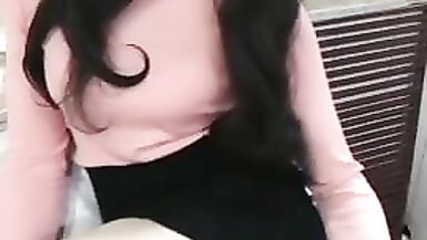 女神喵儿，超可爱国产伪娘玩菊花飞机杯撸射~ - 3 image