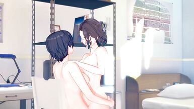 [bakemonogatari] Shemale Hentai Kanbaru Suruga x Gaen Tooe(cg Drawing) - 8 image