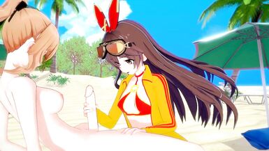 [genshin Impact] Shemale Hentai Jean x Amber(cg Toon) - 1 image