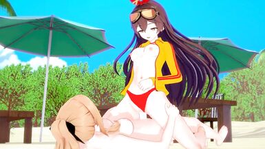 [genshin Impact] Shemale Hentai Jean x Amber(cg Toon) - 4 image