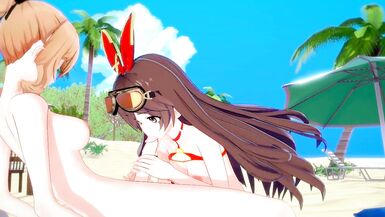 [genshin Impact] Shemale Hentai Jean x Amber(cg Toon) - 6 image