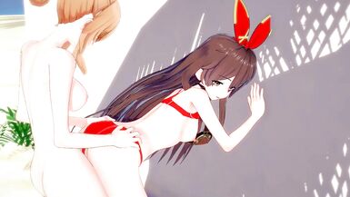 [genshin Impact] Shemale Hentai Jean x Amber(cg Toon) - 7 image