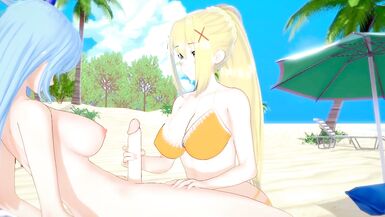 [KonoSuba] Shemale Hentai Aqua x Darkness(cg Art) - 1 image