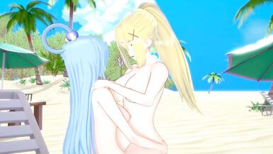 [KonoSuba] Shemale Hentai Aqua x Darkness(cg Art)