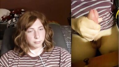 Lustful trap jerking large weenie - 12 image