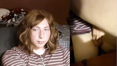 Lustful trap jerking large weenie - 14 image