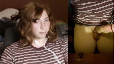 Lustful trap jerking large weenie - 6 image