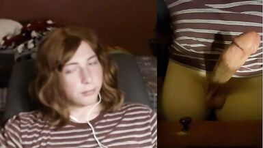 Lustful trap jerking large weenie - 9 image