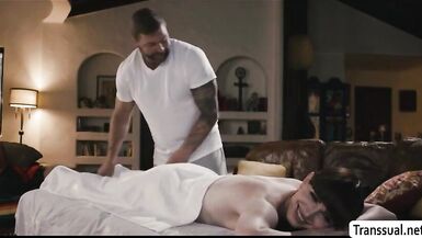 Masseuse bangs Sexy Customer TS Natalie - 2 image