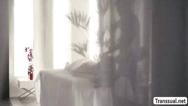 TS Ella bangs TBabe Masseuse Caseys butt - 3 image