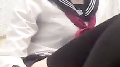 推特国产伪娘鹿九九，丝袜慰菊自慰撸射~ - 11 image