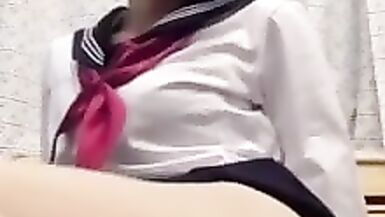 推特国产伪娘鹿九九，丝袜慰菊自慰撸射~