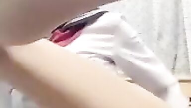 推特国产伪娘鹿九九，丝袜慰菊自慰撸射~ - 5 image