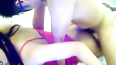 Cute legal age teenager transsexual and a masked guy fuck - 10 image