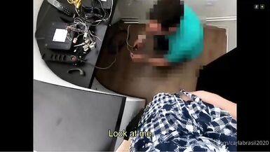 Carla makes subcontractor submit to her massive 10-Pounder - 1 image