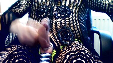 transsexual in hawt crochet outfit - 1 image