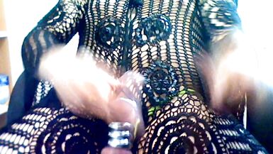 transsexual in hawt crochet outfit