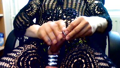 transsexual in hawt crochet outfit - 6 image