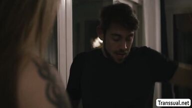 Sexy TS Eva entreats Stepson to fuck her booty - 1 image