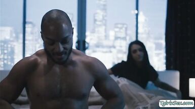 Excited TS wife lets spouse fuck her booty - 1 image