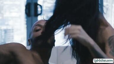 Excited TS wife lets spouse fuck her booty - 2 image